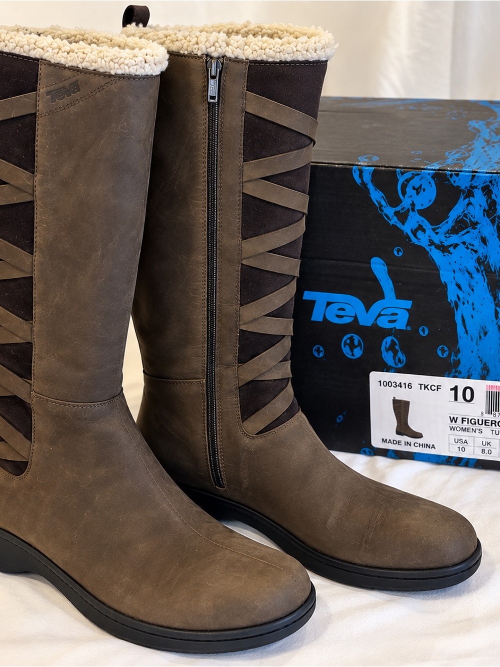 Teva Figueroa WP Tall Waterproof Boots Turkish Coffee Size 10